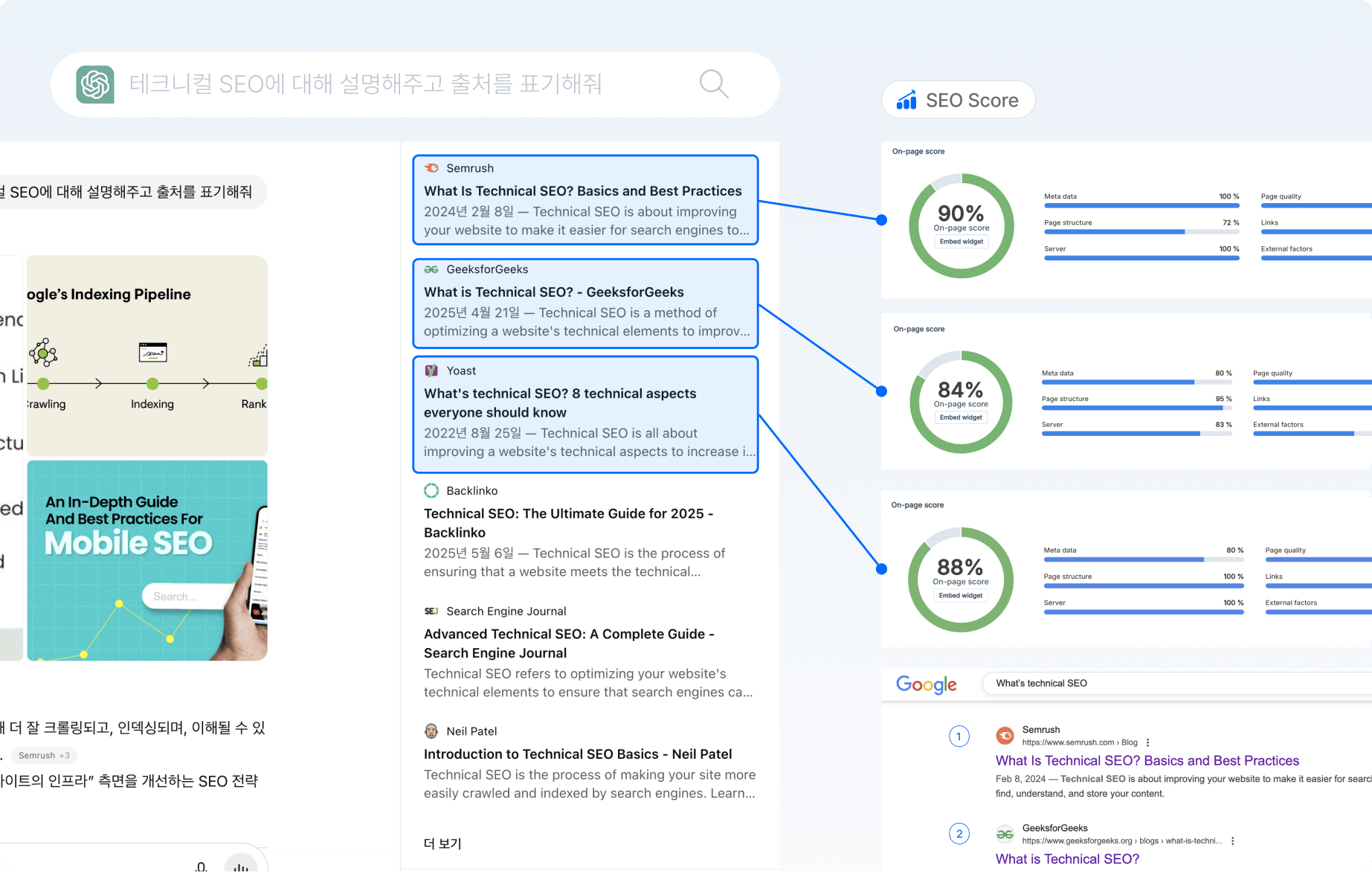2. Extraction of content collection elements within queries